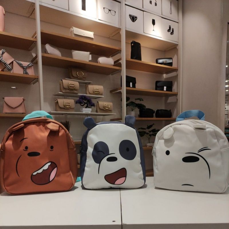 TAS SELEMPANG ANAK KARAKTER WE BARE BEARS ORIGINAL MINISO