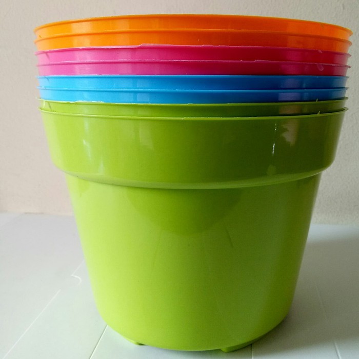 New Pot bunga Pot tanaman warna warni Pot Plastik 20 Diskon