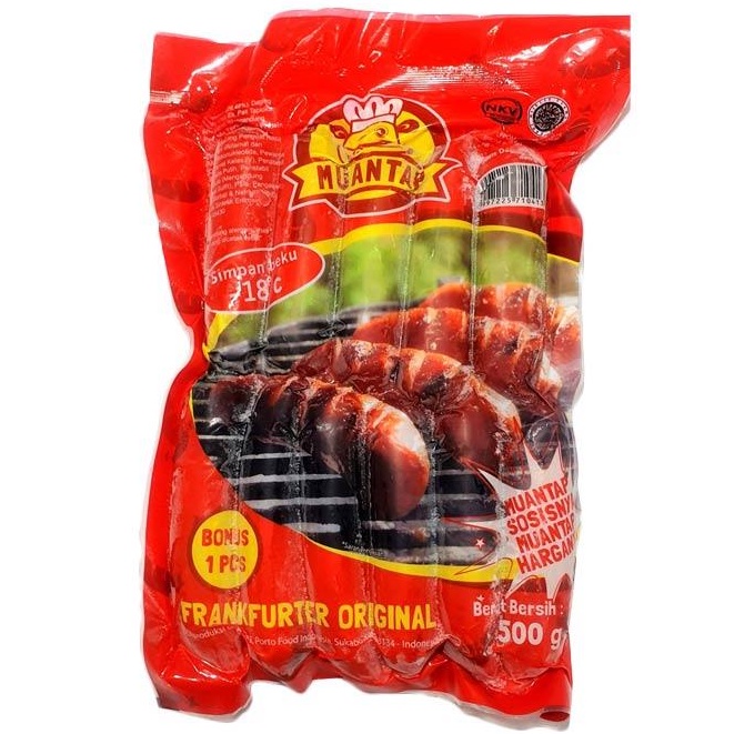 

MUANTAP SOSIS FRANKFURTER ORIGINAL 500 GR ISI 10