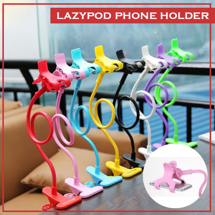 Lazypod Lazy Pod 2 Clips Phone Holder Model Stand Jepit