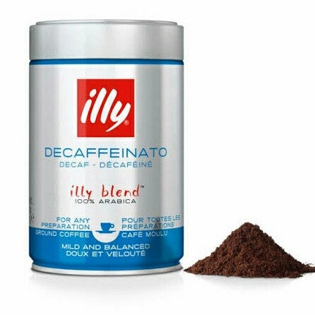 

Coffee Illy Decaffeinato Decaf 100% Arabica 250gr Ground/Bubuk