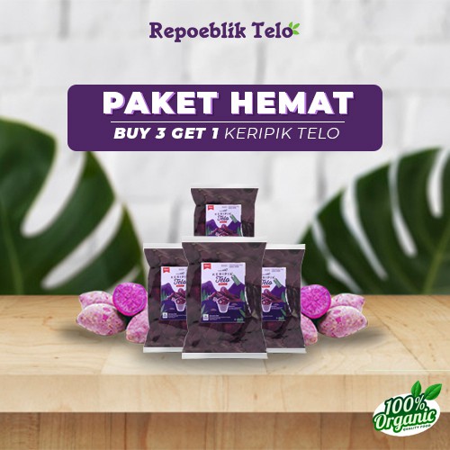 

Repoeblik Telo - Paket Hemat BUY Kripik Telo 3 GET 1 FREE