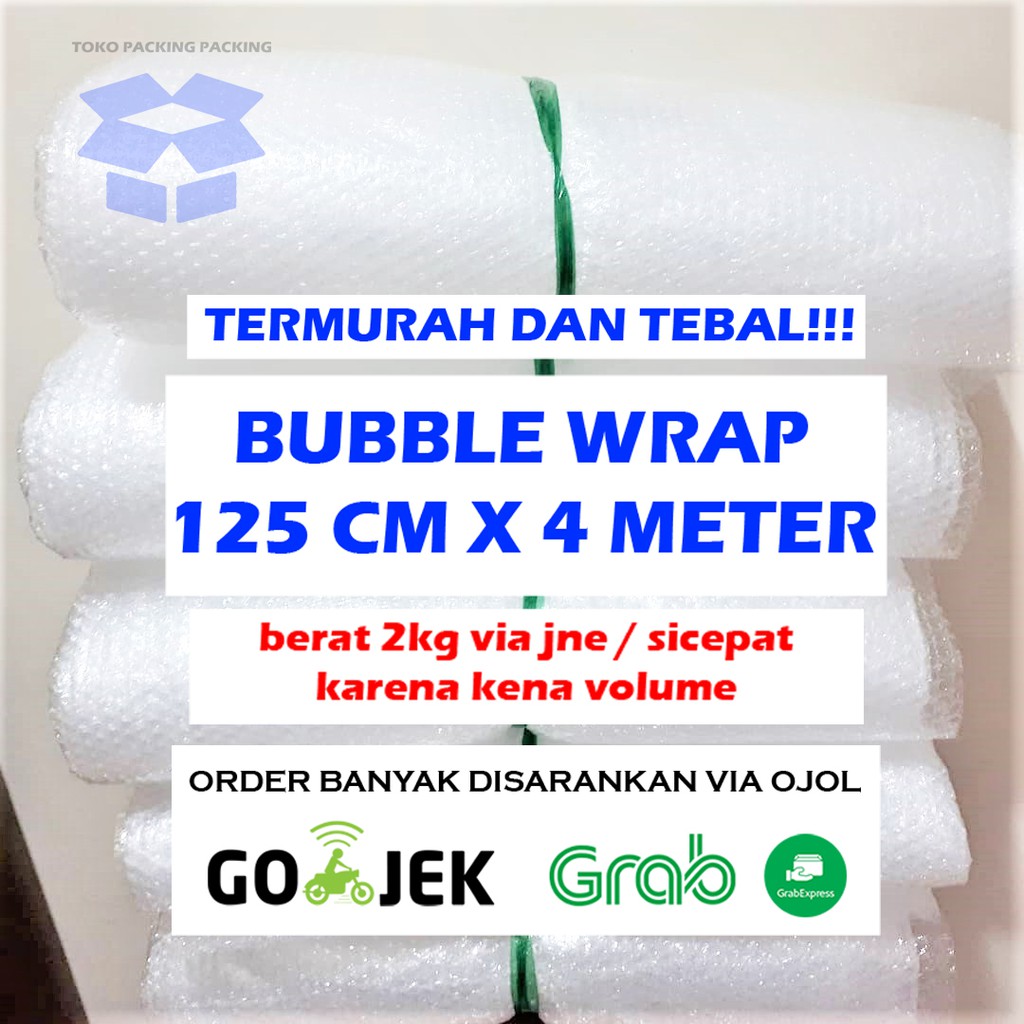 

Bubble Wrap BENING 125 Cm x 4 Meter - Kualitas Tebal