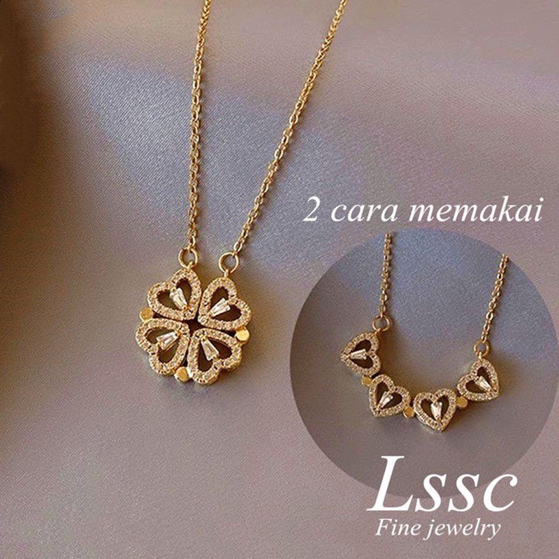 Kalung Love titanium ,2model ,tidak luntur, Titanium asli,