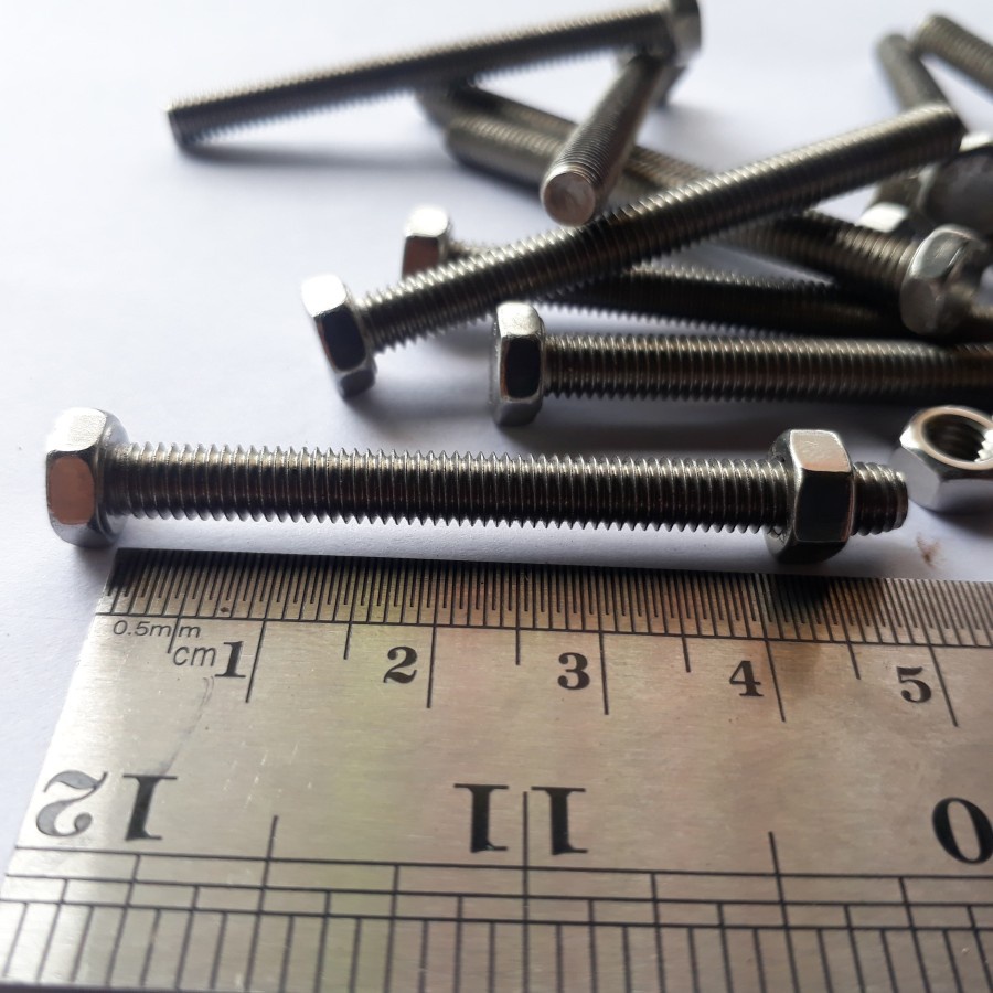 BAUT STAINLESS M5 X 50 / BAUT 8 KUNCI 8 / BAUT SS M5 X 50 SUS 304 / BAUT M5X50 STAINLESS STEEL / BAU