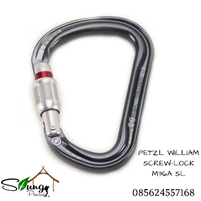 Petzl William Screw-Lock Carabiner Original Safety Climbing / Industri
