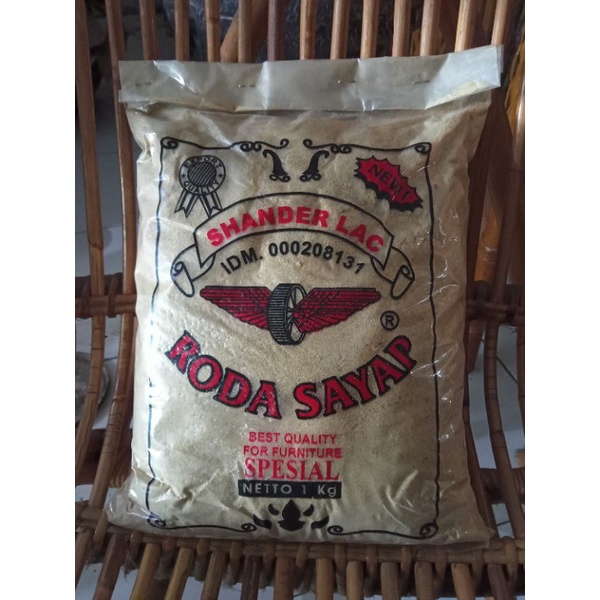 Sirlak Jengki Shander lac Roda Sayap Cat Pengkilap Kayu (Repack 500g / kemasan pabrik 1kg)