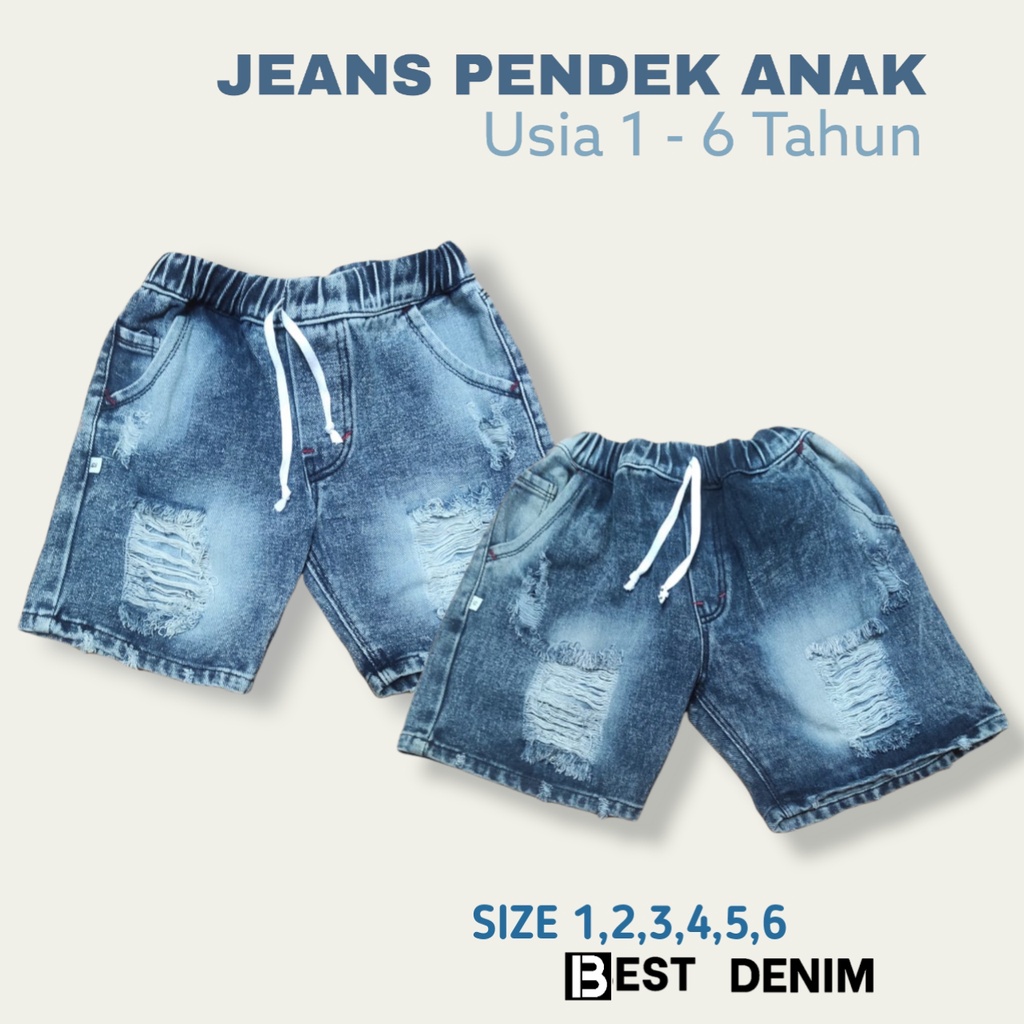 Celana Jeans Pendek Anak - anak Usia 1 - 6 tahun Terbaru Terlaris Kekinian