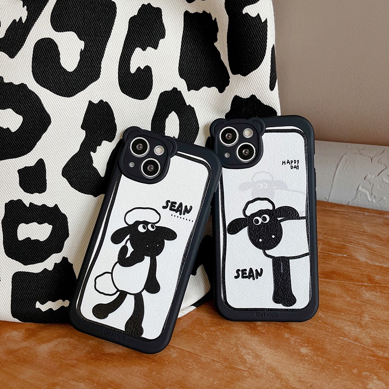 Soft Case Silikon Motif Kartun Shaun the Sheep Untuk iPhone 13 11 12 Pro Max 7 8 puls X XR XS XSMAX