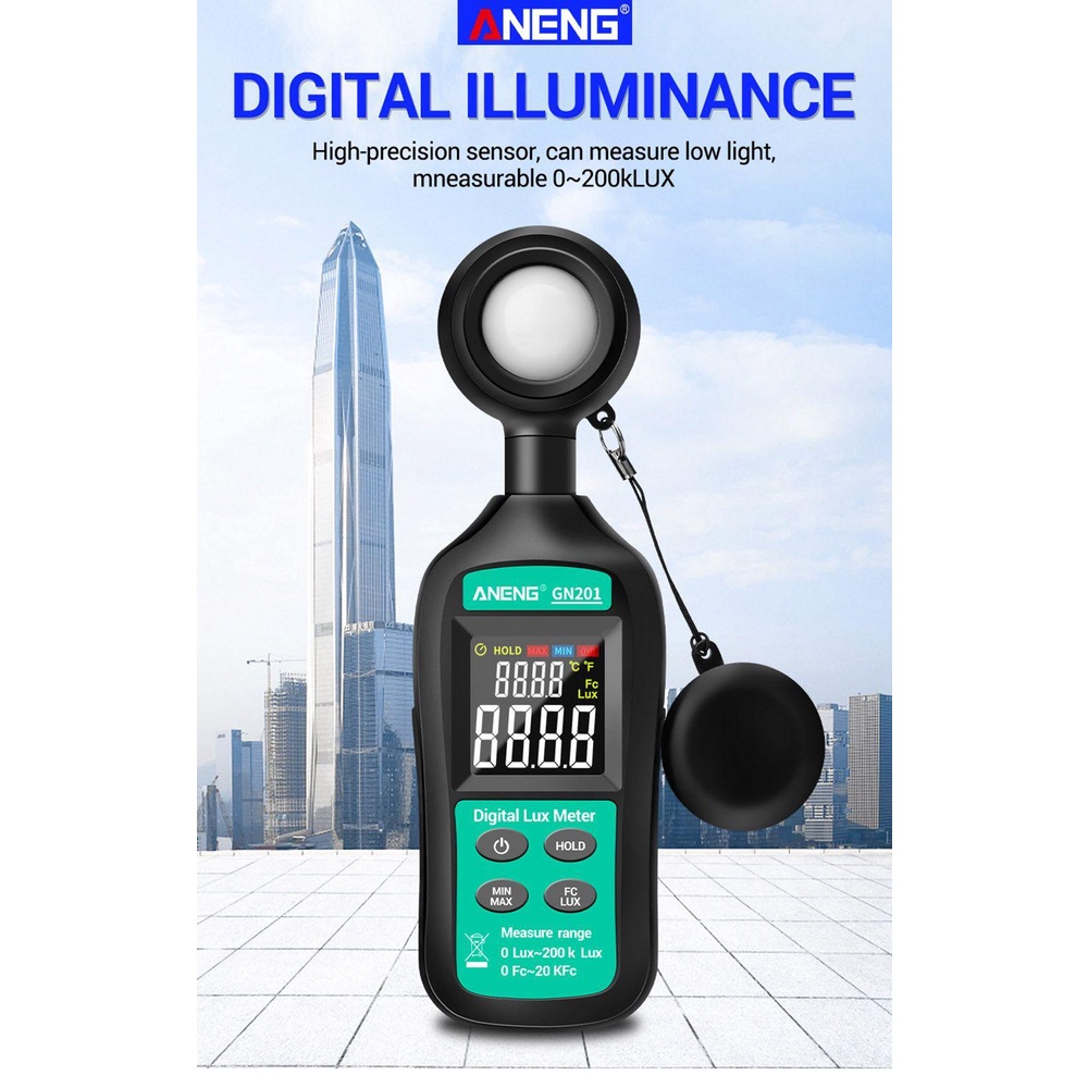 POPULAR Populer Digital Light Meter Presisi Tinggi True RMS UV Radiometer Photometer