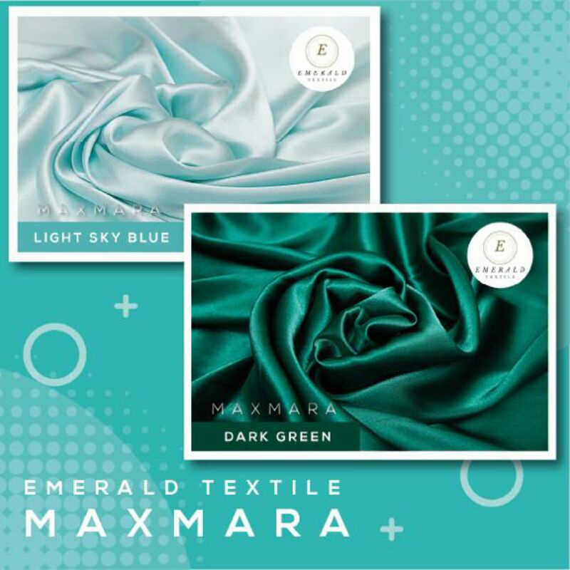 ( BUKAN HIJAB ) SETENGAH METER Kain Satin Charmuse Maxmara Silk Premium ( HARGA PER 50cm KAIN )