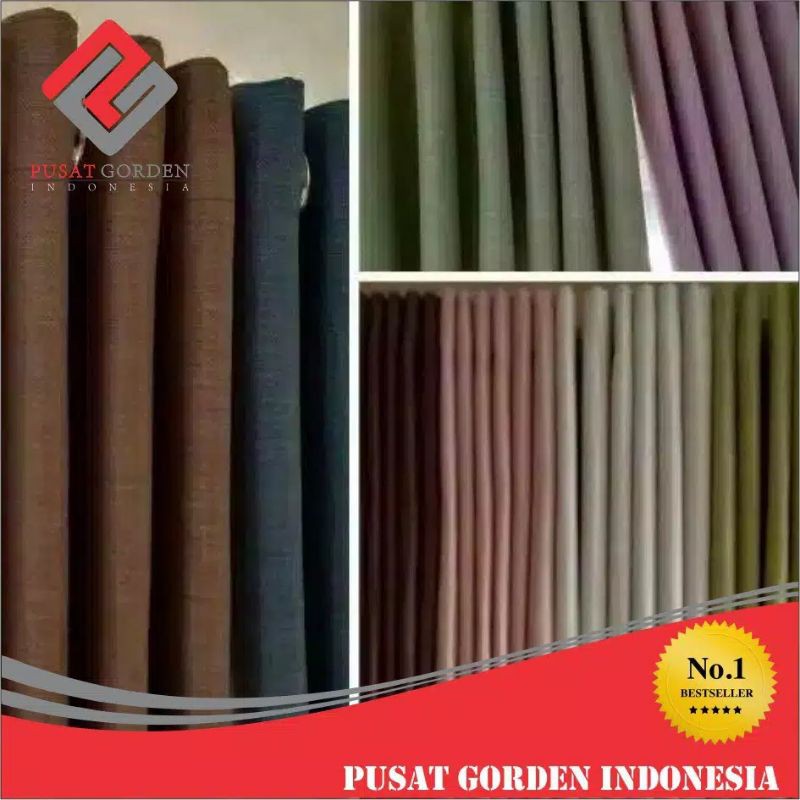 gorden blackout polos import model smokring abu coklat merah kuning pink hijau biru toska cream