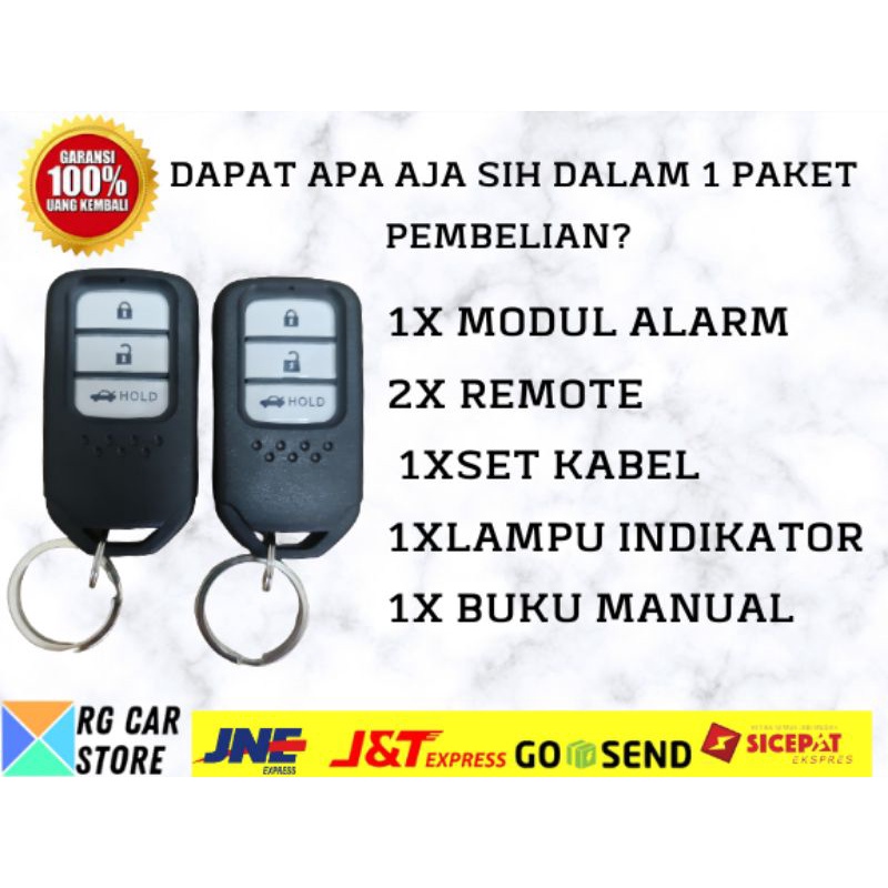 CAR ALARM PREMIUM UNIVERSAL DIJAMIN ORIGINAL BISA UNTUK SEMUA JENIS MOBIL