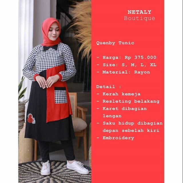 TUNIK QUENBY by NETALY TUNIK MODERN CANTIK IBUINDUNG