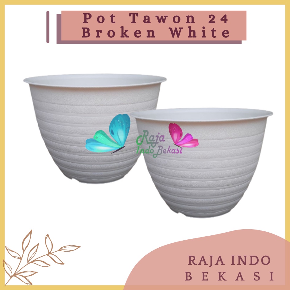 Pot Tawon 24 Broken White