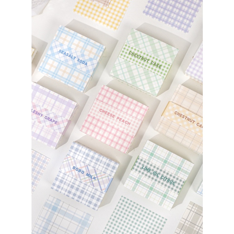

200 Sheets INS Style Memo Pad Grid Square Candy Colours Aesthetic Supplies