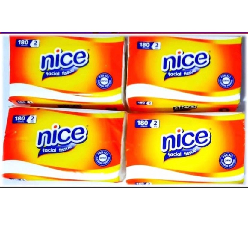 TISSUE NICE 180 LEMBAR / TISU WAJAH / TISU NICE 1 PACK ISI 4 PCS FBL