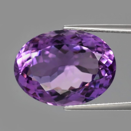 Certified Oval 11.41ct 17x13x8.6mm VVS Natural Unheated Rich Purple Amethyst Uruguay AT119