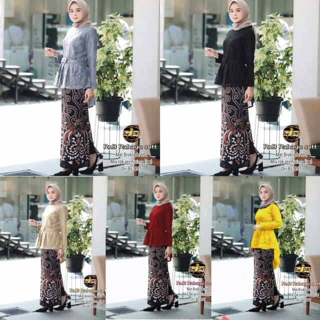 SHOPASHOP SOLO - kebaya brokat batik RnB Rahayu set setelan batik atasan brokat fashion muslim
