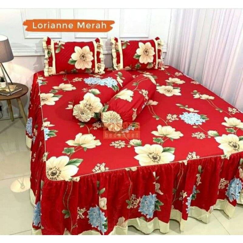 Sprei rumbai motif LORIANNE ukuran 100X200-200X200