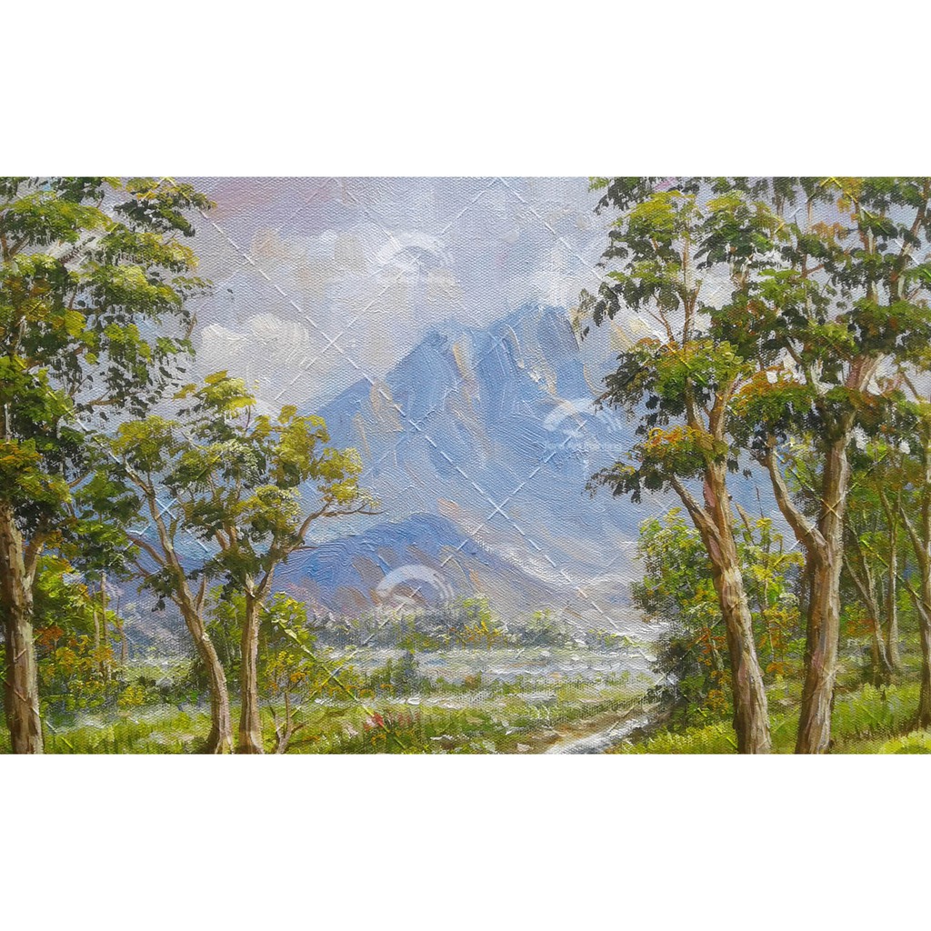 Lukisan Pemandangan Realis Ukuran 40x50cm Shopee Indonesia