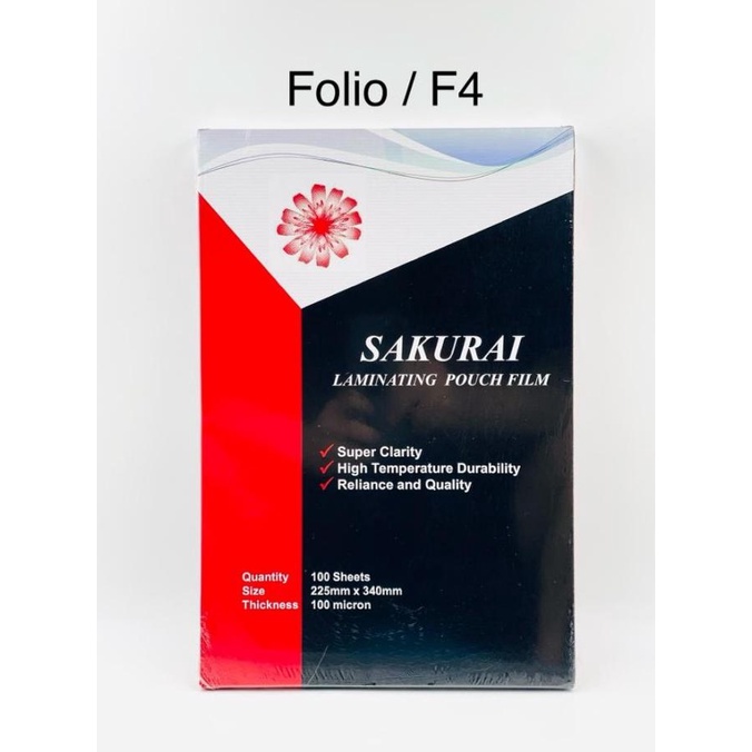 

Plastik Mika Laminating Film Sakurai F4 Folio 225 x 340 mm 100 micron