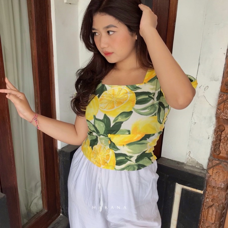 YEORA SQUARE NECK PUFFY SLEEVE TOP, KOREAN TOP