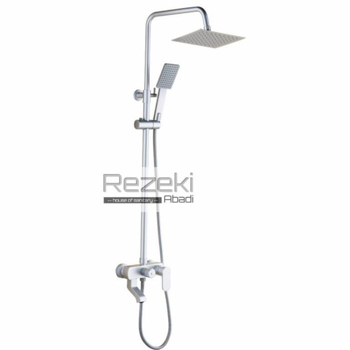 Tiang | Shower Column Set Full Alumunium / Kran Panas Dingin / Shower Mandi