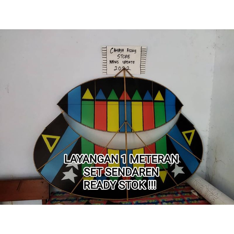 [ COD ] Layangan Gapangan Pegon Semok/ Bokong Jedot 1 Meter Motif Pensil