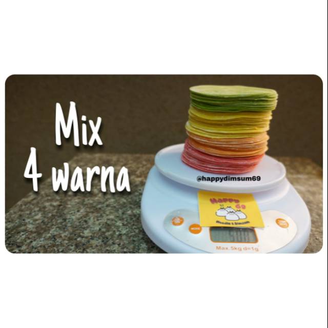 

Kulit Dimsum Pelangi 4 Warna