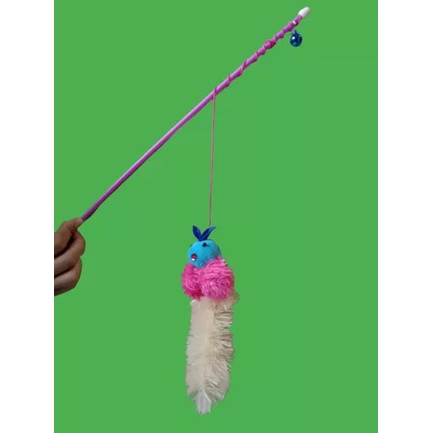 Mainan kucing cat toys stick mainan kucing bulu lonceng kerincing