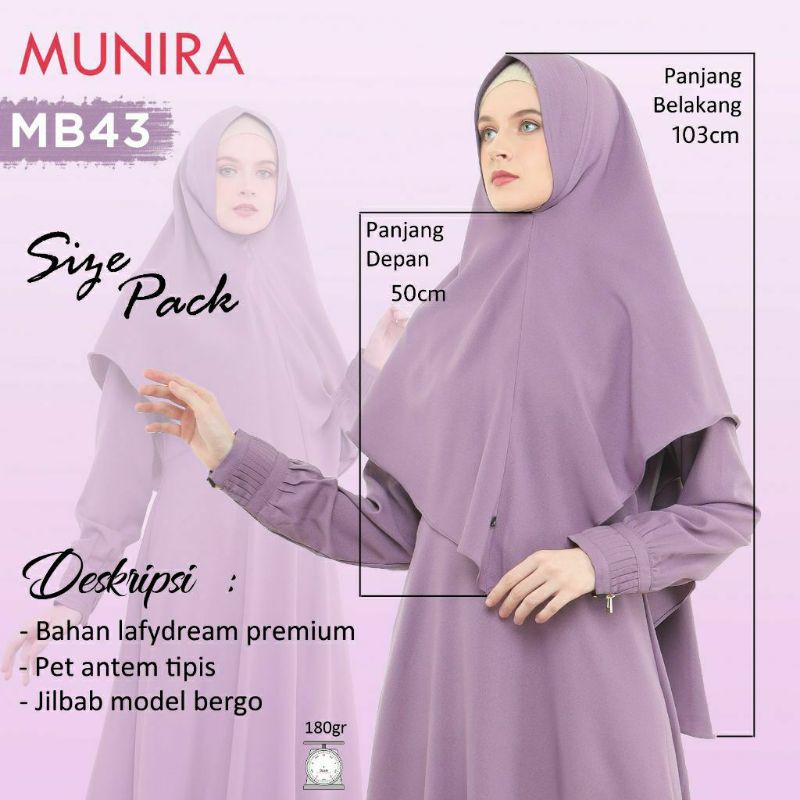 Hijab daily adem nyaman, ringan pet antem ORI by ukhti munira kode mb43
