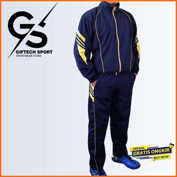 setelan olahraga pria jaket training baju seragam olahraga stelan lari