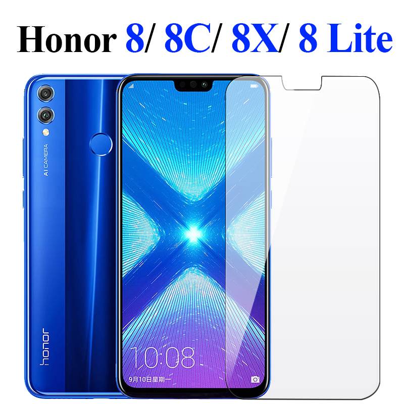 Honor 8x glass on for huawei honor 8x honer hono 8c 8 x Lite screen protector protective tempered glas film huavei x8 c8 8lite