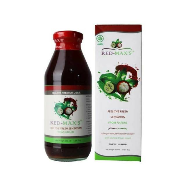 Red maxs kulit manggis 135ml - jus kulit manggis dan daun sirsak