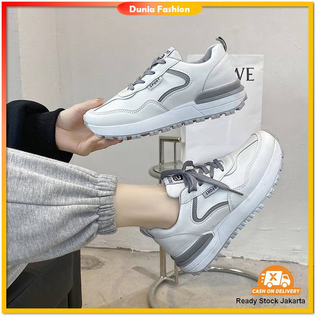 {COD/BAYAR DITEMPAT} Sepatu Wanita Sneakers Wanita Import Premium Quality DF 505