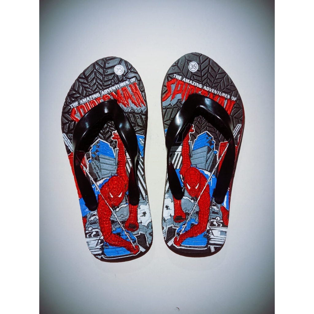 Sandal Jepit Sandal Anak Laki Laki Motif Spiderman