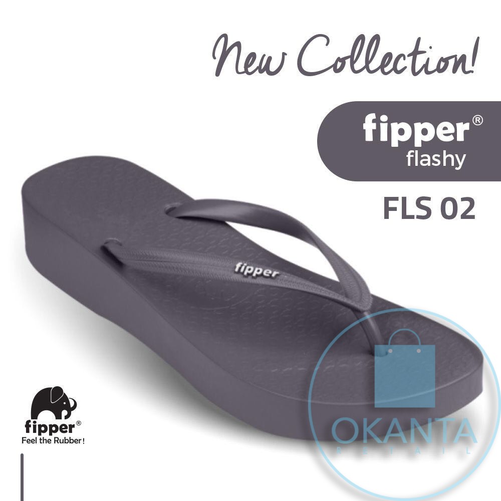 Sandal Fipper Flashy - Grey  [FLS 02] - ORIGINAL