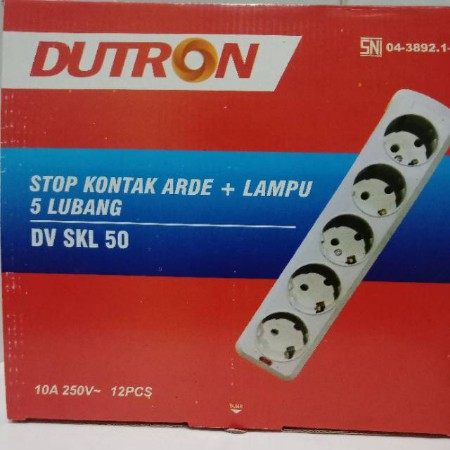 STOP KONTAK DUTRON ARDE SAKLAR + LAMPU 5 LOBANG COLOK COLOKAN SAMBUNGAN LISTRIK KUNINGAN ASLI 5 LUBANG TANPA KABEL