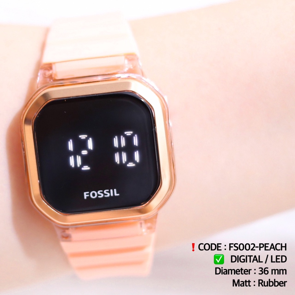 Jam tangan LED touch screen wanita pria tali rubber karet layar sentuh