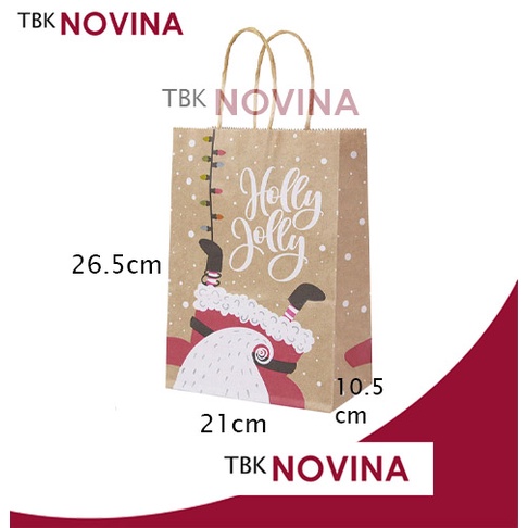 PAPER BAG NATAL / TAS CHRISTMAS / TAS KERTAS / KANTONG KERTAS MERRY CHRISTMAS