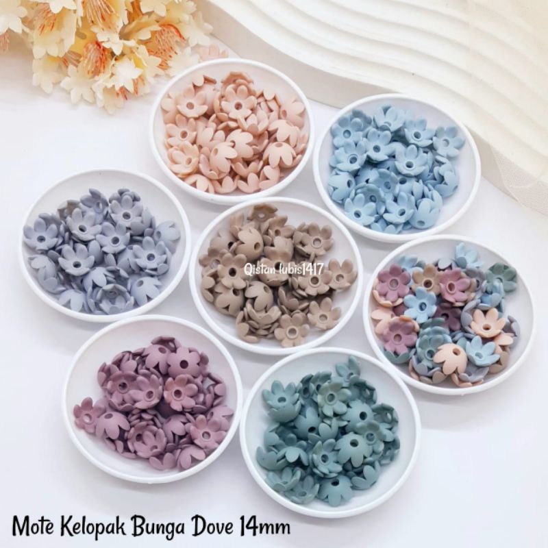 Mote Bunga Kelopak Dove 14mm