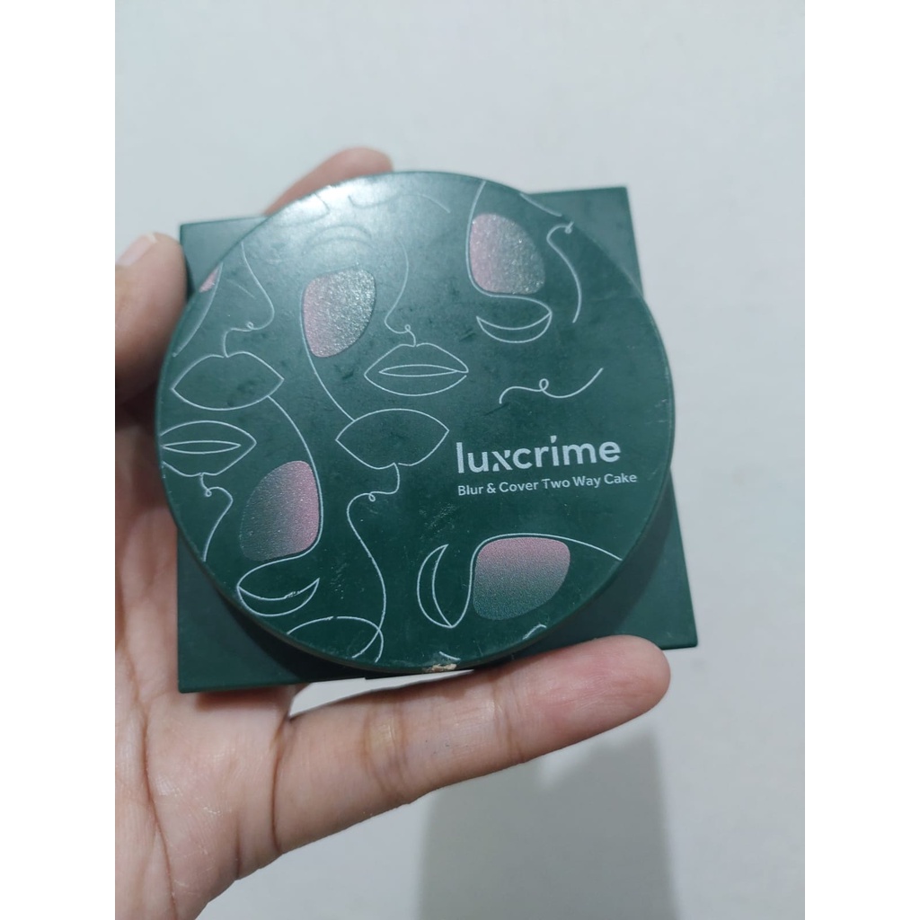 [PRELOVED] BEDAK LUXCRIME SHADE CUSTARD BLUR COVER TWO WAY CAKE POWDER PADAT COMPACT CUSHION