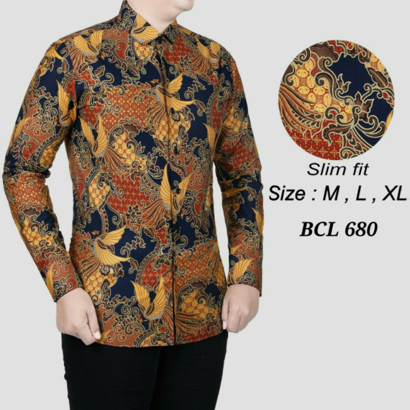 BAJU BATIK PRIA SLIMFIT KEMEJA KOKO PRIA SLIMFIT BCL680