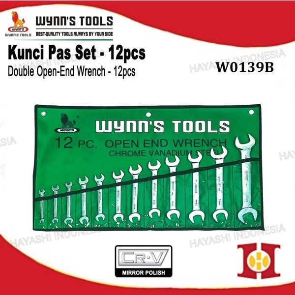 Kunci Pas Set Open End Wrench Chrome Vanadium CRV Top Quality Original