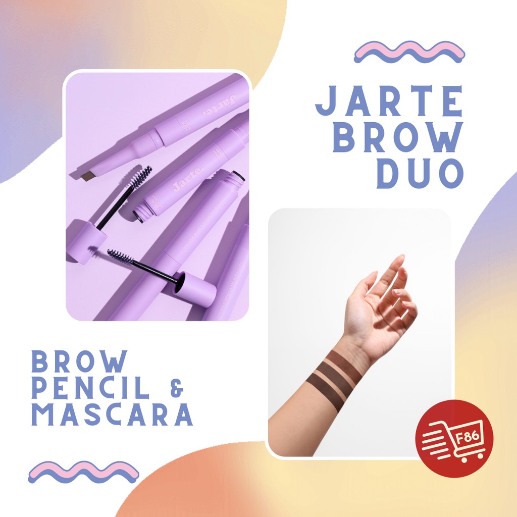 F86 JARTE BROW DUO - 2 IN 1 EYEBROW PENCIL &amp; EYEBROW MASCARA