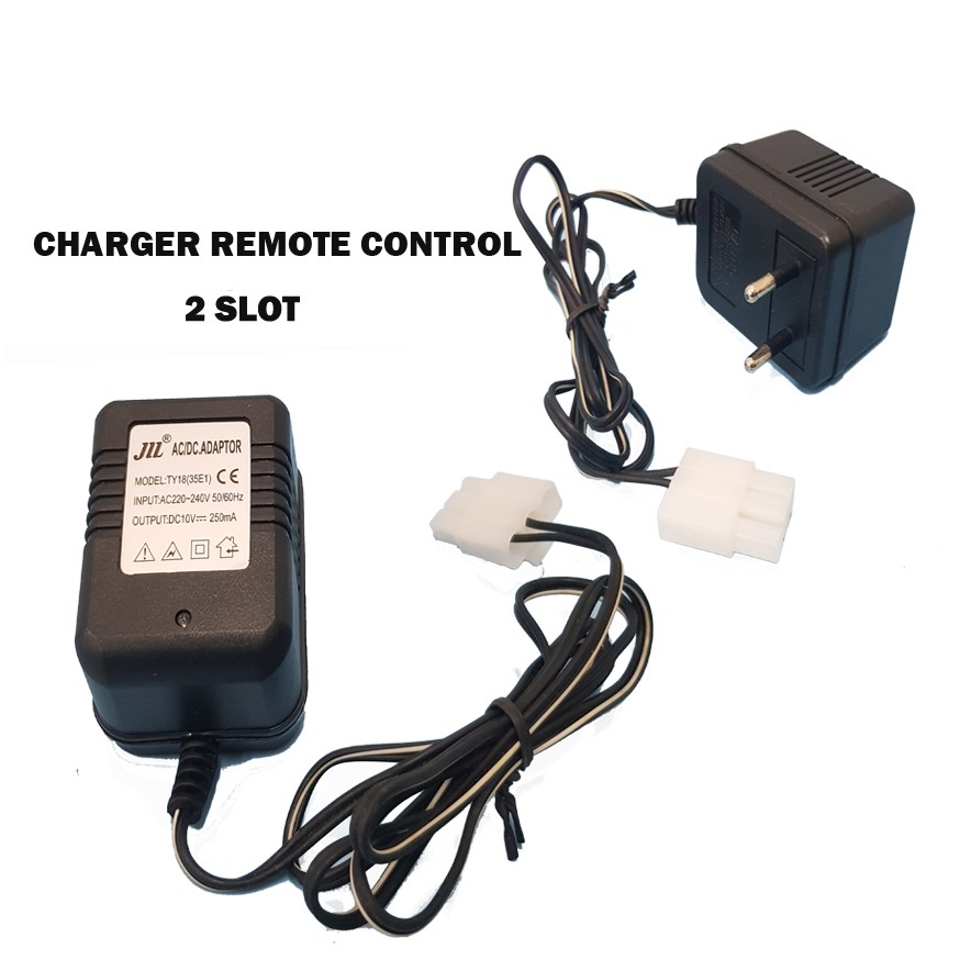 Charger Baterai Mobil Remot  Control / Adaptor Batere 2 Pin