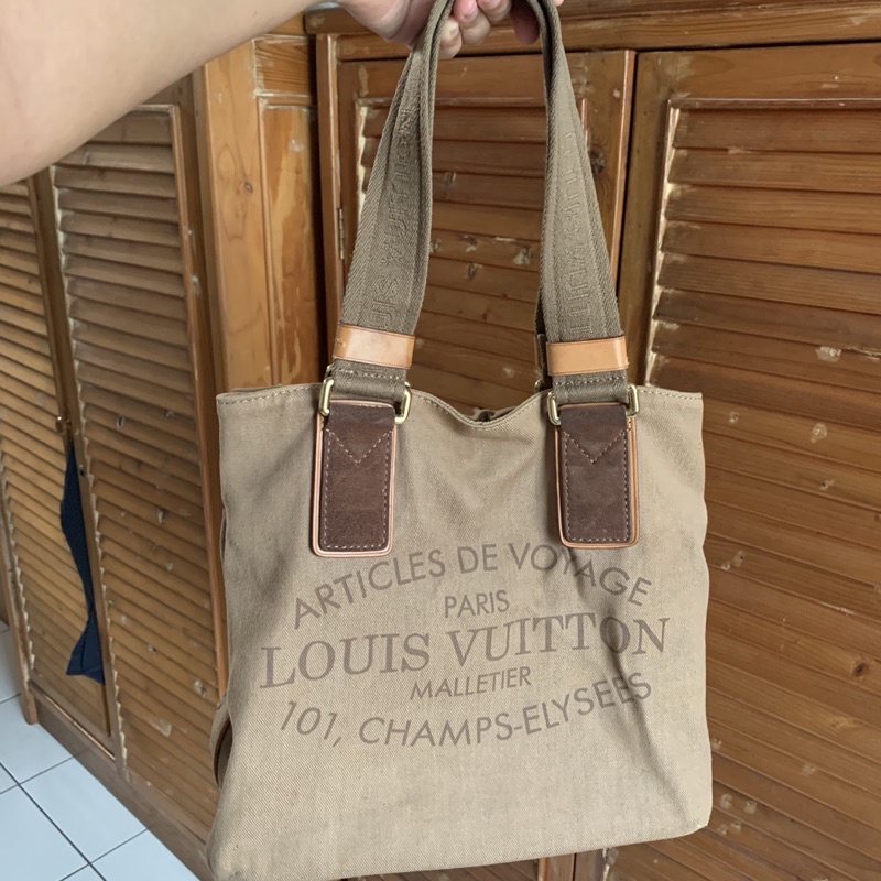 PRELOVED LV CANVAS TOTE BAG / TAS KANVAS