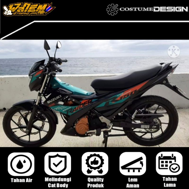 STRIPING CUSTOM SATRIA FU FACELIFT RAIDER R150 TRANSPARAN