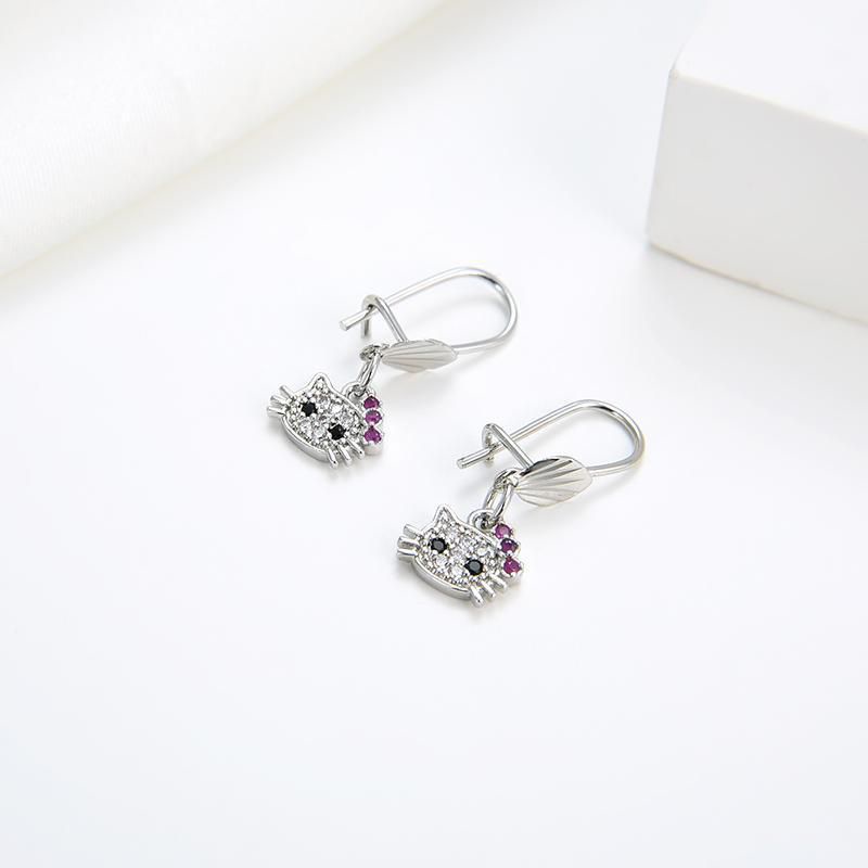 Anting anak hello silver titanium